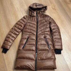 Rudsak Brown Quilted Hooded Jacket